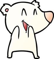 ridendo polare orso cartone animato vettore