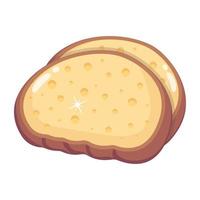 formaggio Sandwich piatto icona, personalizzabile design vettore