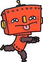 vettore cartone animato robot