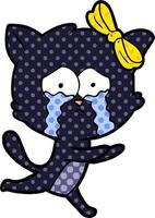 cartone animato scarabocchio personaggio gatto vettore