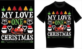 maglietta design Natale vettore