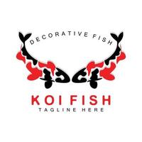 koi pesce logo disegno, Cinese fortunato e trionfo ornamentale pesce vettore, azienda marca oro pesce icona vettore