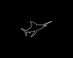 Marlin schema vettore silhouette