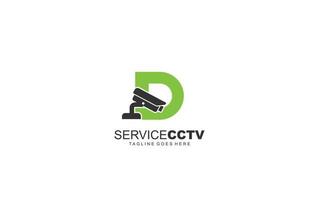 d logo cctv per identità. sicurezza modello vettore illustrazione per il tuo marca.