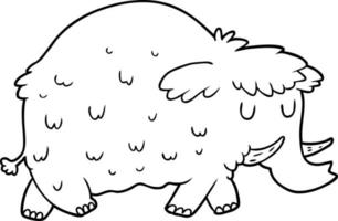 cartone animato preistorico mammut vettore