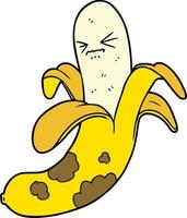 cartone animato marcio Banana vettore