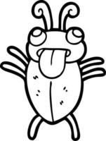 divertente cartone animato insetto vettore