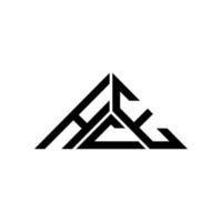 hce lettera logo creativo design con vettore grafico, hce semplice e moderno logo nel triangolo forma.