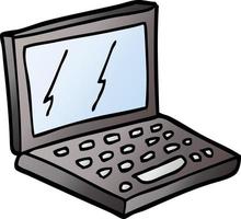 vettore pendenza illustrazione cartone animato il computer portatile computer