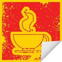 vettore icona illustrazione di un' caldo tazza di caffè