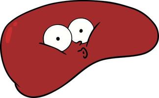 vettore cartone animato fegato