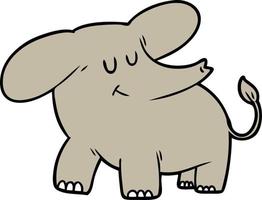vettore cartone animato elefante