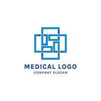 medico attraversare cartello logo, farmacia Salute simbolo icona. piatto vettore logo design modello elementi. bene per loghi per ospedali, cliniche, farmacie, o Salute cura centri.