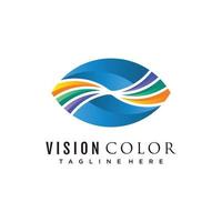occhio logo visione design con colorato gradazione vettore