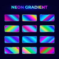 neon pendenza campioni impostare, vivace gradienti collezione vettore