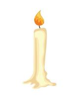 candela cera su fuoco vettore