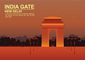 Illustrazione di India Gate gratis vettore