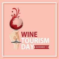 vino turismo giorno font logo design vettore