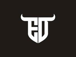 iniziale ed Toro logo design. vettore