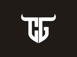 iniziale cg Toro logo design. vettore