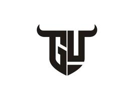 iniziale GU Toro logo design. vettore