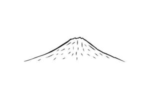 semplice linea arte di il montagna silhouette per logo, pittogramma, arte illustrazione, app, sito web o grafico design elemento. vettore illustrazione