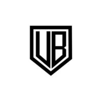 ub lettera logo design con bianca sfondo nel illustratore. vettore logo, calligrafia disegni per logo, manifesto, invito, eccetera.