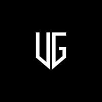 ug lettera logo design con nero sfondo nel illustratore. vettore logo, calligrafia disegni per logo, manifesto, invito, eccetera.