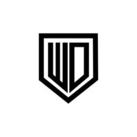 wo lettera logo design con bianca sfondo nel illustratore. vettore logo, calligrafia disegni per logo, manifesto, invito, eccetera.
