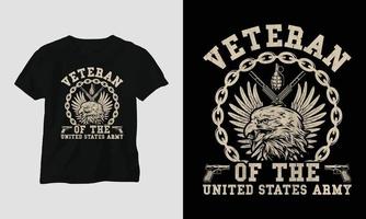veterani giorno maglietta design modello vettore