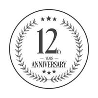 lusso 12 ° anniversario logo illustrazione vettore.libero vettore illustrazione gratuito vettore