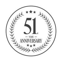 lusso 51 anniversario logo illustrazione vettore.libero vettore illustrazione gratuito vettore