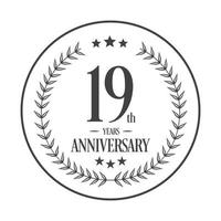 lusso 19 anniversario logo illustrazione vettore.libero vettore illustrazione gratuito vettore