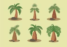 Illustrazione di vettore degli alberi dell'olio di palma