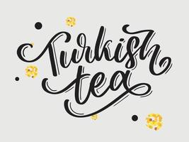 tradizioni turche della cerimonia del tè. l'ora del tè. elementi decorativi per il tuo design. illustrazione vettoriale con tazza orientale su sfondo bianco.