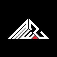 mwz lettera logo creativo design con vettore grafico, mwz semplice e moderno logo nel triangolo forma.