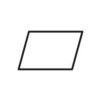 parallelogrammo forma simbolo vettore icona per creativo grafico design ui elemento nel un' pittogramma illustrazione