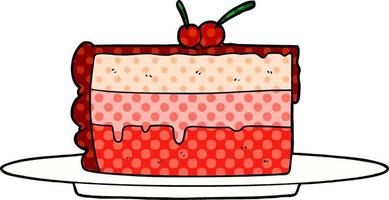cartone animato rosso torta vettore
