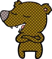 cartone animato scarabocchio personaggio orso vettore
