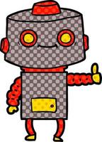 cartone animato scarabocchio personaggio robot vettore