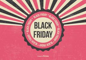 Retro illustrazione di Black Friday vettore