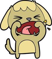 carino cartone animato cane latrato vettore