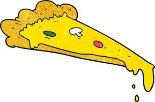 cartone animato fetta di Pizza vettore