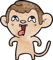 pazzo cartone animato scimmia vettore