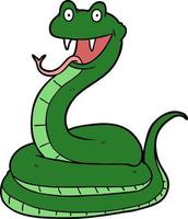 cartone animato contento serpente vettore
