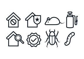 Icone di controllo dei parassiti gratis vettore