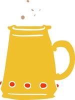 piatto colore illustrazione cartone animato Jem incrostato tazza vettore