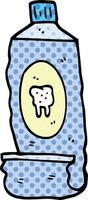 comico libro stile cartone animato dentifricio vettore