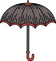 tradizionale tatuaggio di un ombrello vettore