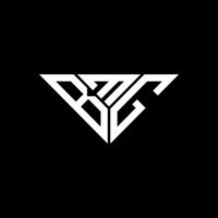 bmg lettera logo creativo design con vettore grafico, bmg semplice e moderno logo nel triangolo forma.